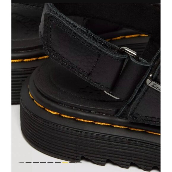 Dr.Martens Kid's Kyle Sandals Size 1 EU 32 Black Leather Upper Rubber Sole - Picture 2 of 10